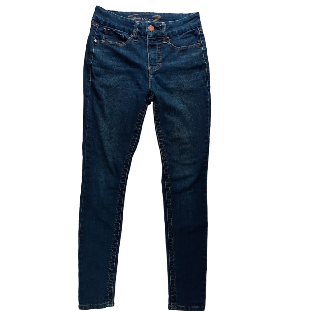 Seven7 Tummyless Skinny Ankle Blue Jean SZ 4